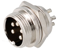 Conector micrófono macho para chasis 5 pin