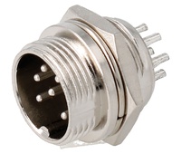 Conector micrófono macho para chasis 6 pin