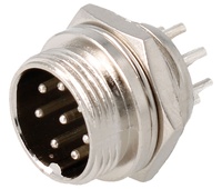 Conector micrófono macho para chasis 8 pin