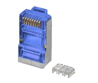 Conector modular RJ45 FTP Cat.6, azul