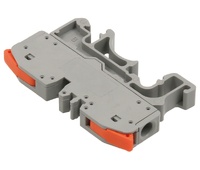 Conector palanca bloques carril DIN 1 vía 0,2-4,0mm² naranja