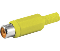 Conectores RCA hembra con protector de cable
