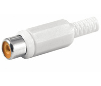 Conectores RCA hembra con protector de cable