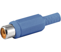 Conectores RCA hembra con protector de cable