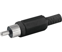 Conectores RCA macho con protector de cable