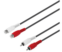Conexión 2 RCA macho a 2 RCA hembra