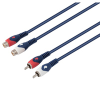 Conexión 2 RCA macho a 2 RCA hembra