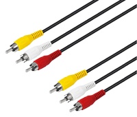 Conexión 3 RCA macho a 3 RCA macho
