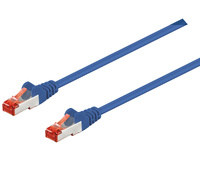 Conexión S/FTP Cat.6 RJ45 macho - macho, 0.5m Azul