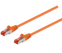 Conexión S/FTP Cat.6 RJ45 macho - macho, 0.5m Naranja