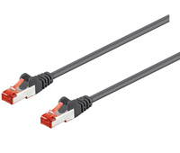 Conexión S/FTP Cat.6 RJ45 macho - macho, 0.5m Negro