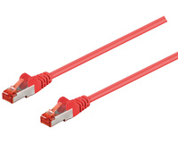 Conexión S/FTP Cat.6 RJ45 macho - macho, 0.5m Rojo