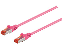 Conexión S/FTP Cat.6 RJ45 macho - macho, 0.5m Rosa