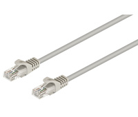 Conexión U/UTP Cat.5e RJ45 macho - macho, gris