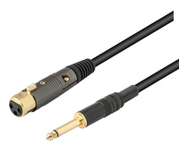 Conexión XLR-Canon hembra Jack macho mono 6,3mm