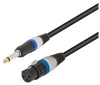 Conexión XLR-Canon hembra a Jack mono de 6,3mm macho