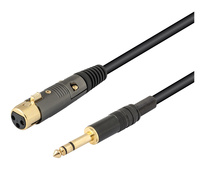 Conexión XLR Hembra a Jack Macho 6,3mm Balanceado 2m
