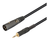 Conexión XLR Macho a Jack Macho 3,5mm Balanceado 5m