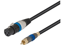 Conexión XLR-canon hembra a RCA macho
