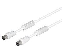 Conexión de antena TV macho - hembra, con ferritas 5.0m