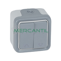 Doble pulsador para control automatismos Plexo Legrand
