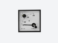EC72 F III+N 400V, Voltímetro con conmutador de fase para medida en alterna, hierro móvil, panel 72x72