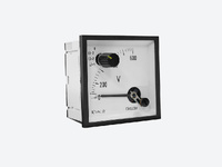 EC72 FIII 500V, Voltímetro con conmutador de fase para medida en alterna, hierro móvil, panel 72x72