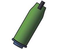 Empuñadura inserción de punta, verde FM2027, FM2028