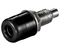 Hembrilla de panel aislada 4,0mm negra