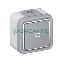 Interruptor-Conmutador con Piloto Plexo LEGRAND