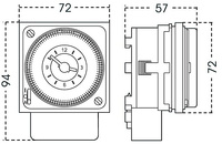Interruptor Horario Analogico Trascuadro Semanal ALPHA QRS ORBIS - Con Reserva