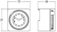 Interruptor Horario Analogico Trascuadro Semanal MINI T QRS ORBIS - Con Reserva