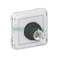 Interruptor con Llave 3A - 230V 2 Posiciones-2 Contactos NA/NA Plexo LEGRAND