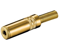 Jack hembra estéreo de 3,5mm dorado
