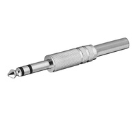 Jack macho estéreo de 6,3mm metálico