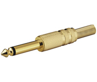 Jack macho mono de 6,3mm dorado