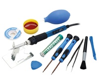 Kit de herramientas con soldador regulable 25W-60W
