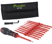 Kit destornilladores aislados de fuerza de torsión ajustable