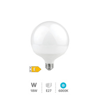Lámpara LED globo G120 18W E27 6000K                                                                