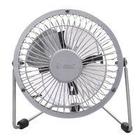 Mini Ventilador sobremesa USB Kila Ø9,5cm 2,5W Gris