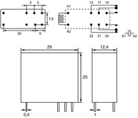 Mini-relé standard Vcc