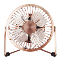 Mini ventilador sobremesa USB Kila Ø9,5cm 2,5W Cobre