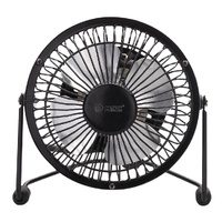 Mini ventilador sobremesa USB Kila Ø9,5cm 2,5W Negro