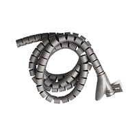 Organizador de cables con clip 20mm 1.8 metros gris GSC