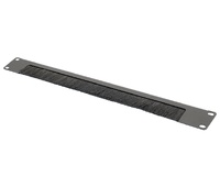 Organizador de cables salida horizontal y cepillos  1U 19"