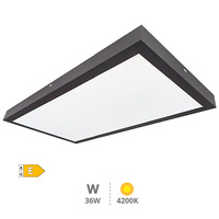 Panel superficie LED rectangular Kisongo 36W 4200K Negro