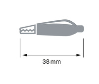 Pinza de cocodrilo negra 38,0mm