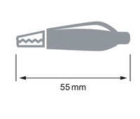 Pinza de cocodrilo negra 55,0mm