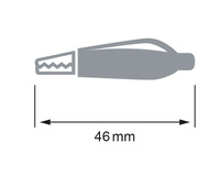 Pinza de cocodrilo roja 46,0mm