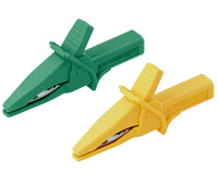 Pinzas de coccodrilo para puntas 4,0mm, Verde y Amarilla